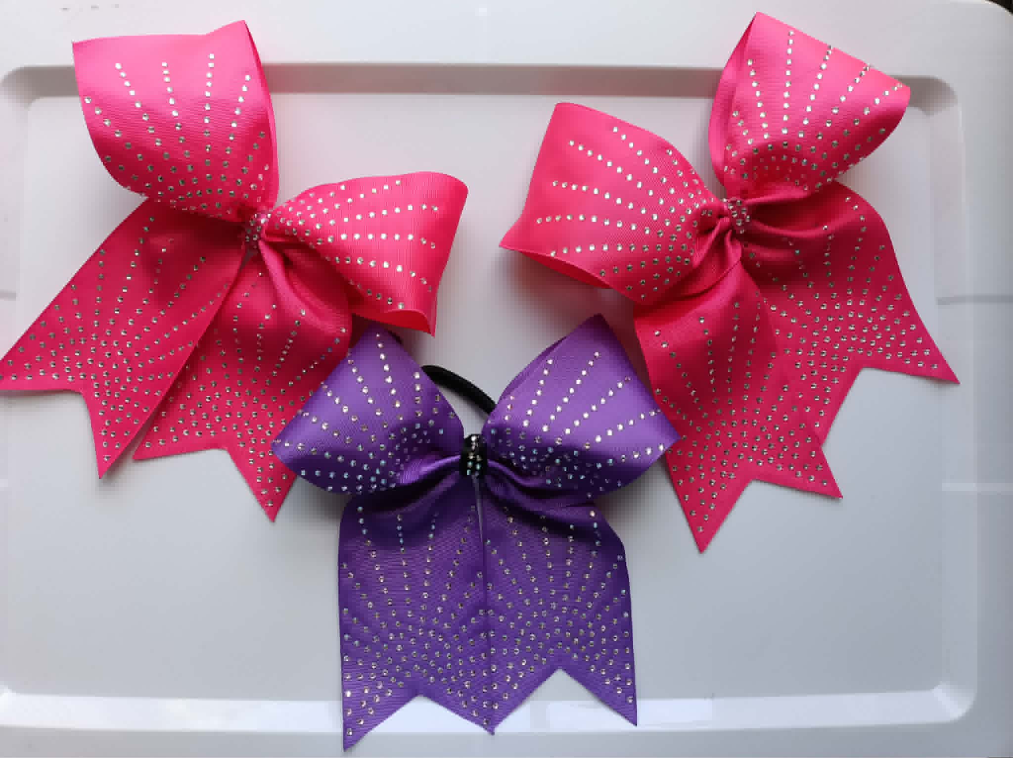 rhinestone cheer bows with this ready-to-cut sunburst template