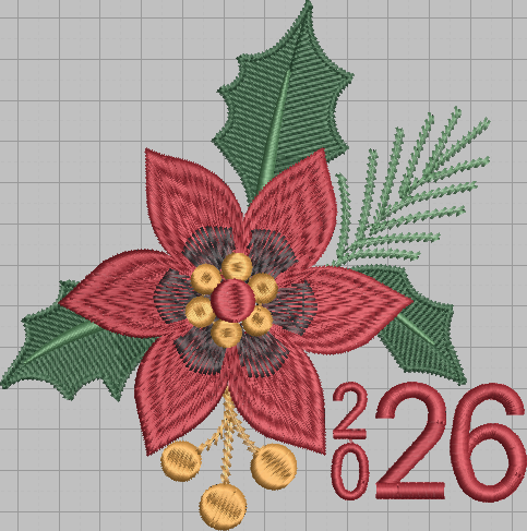 poinsettia embroidery, christmas embroidery, 2026 embroidery, holiday embroidery, christmas flower, machine embroidery, embroidery design, christmas napkin, stocking embroidery, new year 2026, holiday machine file, floral embroidery, christmas design