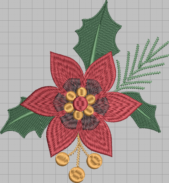 2026 Poinsettia Christmas Embroidery TESTED Design, Christmas Flower Machine Embroidery, Holiday Embroidery File, 2026 Design - Image 8