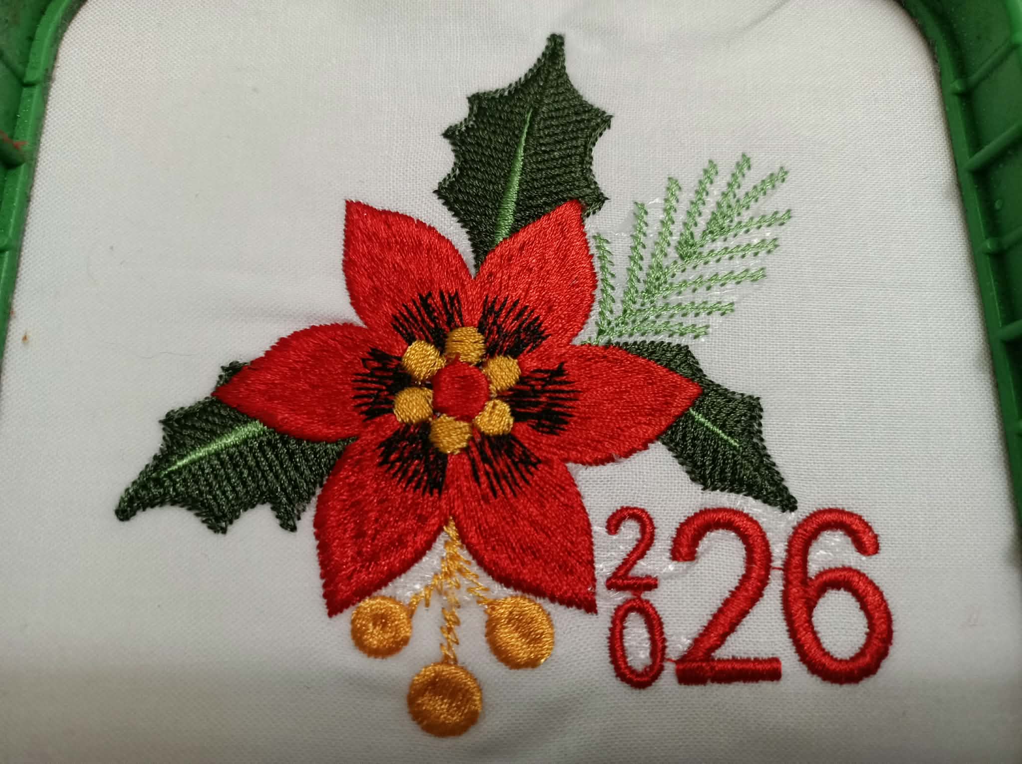 poinsettia embroidery, christmas embroidery, 2026 embroidery, holiday embroidery, christmas flower, machine embroidery, embroidery design, christmas napkin, stocking embroidery, new year 2026, holiday machine file, floral embroidery, christmas design
